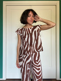 Maglietta sartoriale lino animalier