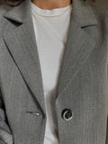 Blazer lungo grigio mélange