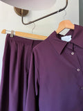 Camicia sartoriale satin melanzana