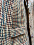 Blazer pied de poule con colletto di velluto