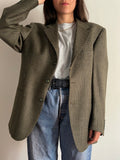 Blazer trama lavorata verde