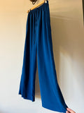 Pantalone sartoriale ampio satin blu
