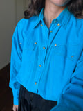 Camicia turchese Versace