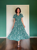 Chemisier lungo stile 90s verde bottiglia