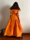 PRE ORDINE • Gonna shantung di seta arancione