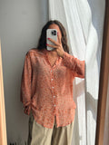 Camicia indiana modello maschile M/L salmone