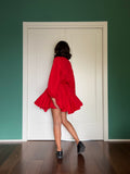 Abito con cintura satin rosso