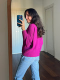 Cardigan corto ciclamino