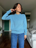 Maglione girocollo azzurro cielo