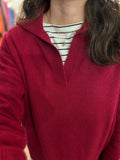 Maglione ampio con colletto polo • due colori