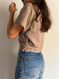 Top incrociato beige