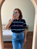 Polo Ralph Lauren blu righe azzurre e viola