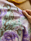 Camicia di seta viola tipo foulard