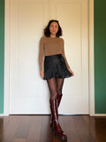 Gonna corta jacquard nero