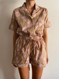 Pigiama corto beige tigri