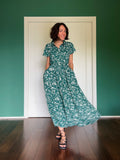 Chemisier lungo stile 90s verde bottiglia