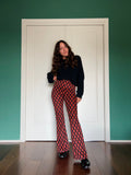 PRE ORDINE • Pantalone a zampa in maglina rombi