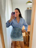 Combo pareo + camicia Ralph Lauren • azzurro fiori e quadretti