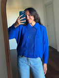 Cardigan corto bluette