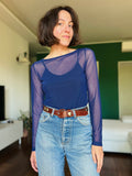 Maglia mesh blu
