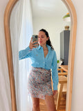 Combo pareo + camicia Ralph Lauren • fiorellini e azzurro