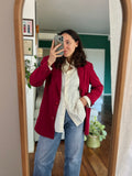 Blazer ciliegia misto seta