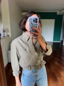 Camicia Gilbi Ralph Lauren quadretti verdi e beige