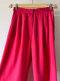 Pantalone sartoriale con le pince satin ciliegia