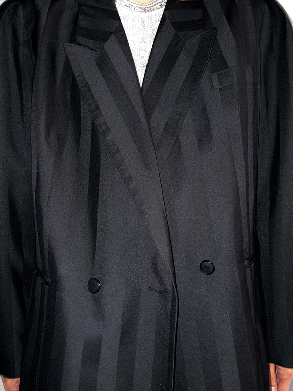 Blazer nero righe lucide