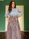 Set gonna + maglione • azzurro e marrone
