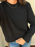 Maglione corto con decorazione nero