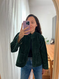 Giacca trapuntata di velluto • verde