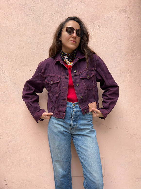 Giacca di jeans vinaccia