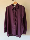 Camicia sartoriale satin melanzana