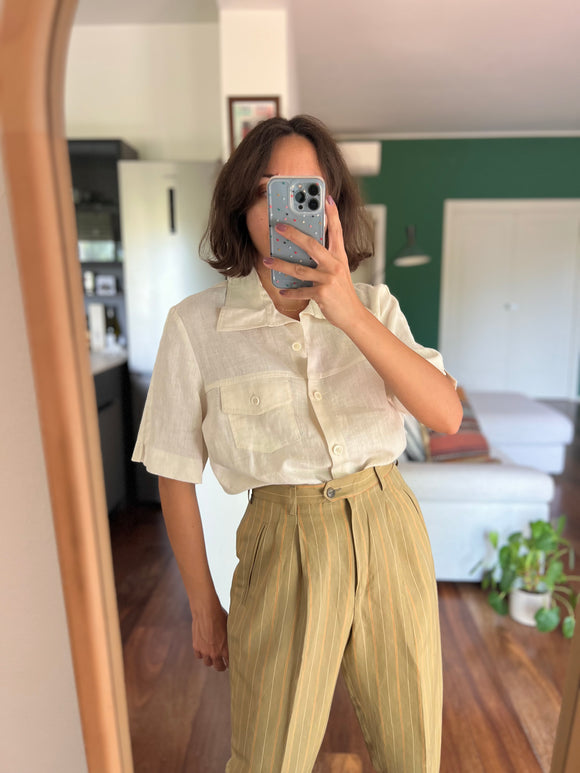 Camicetta bianca di lino