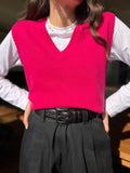 Gilet corto fuxia