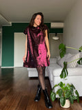 PRE ORDINE • Abito stile 60s paillettes rosa e nere