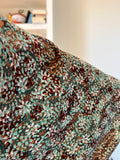 Camicia indiana incrociata marrone e verde