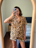 Pigiama corto leopardato