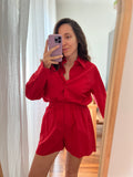 Pantaloncino cotone rosso