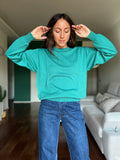 Maglione girocollo smeraldo chiaro