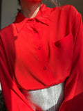 Camicia sartoriale seta rossa