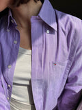 Camicia Tommy Hilfiger lilla a righe