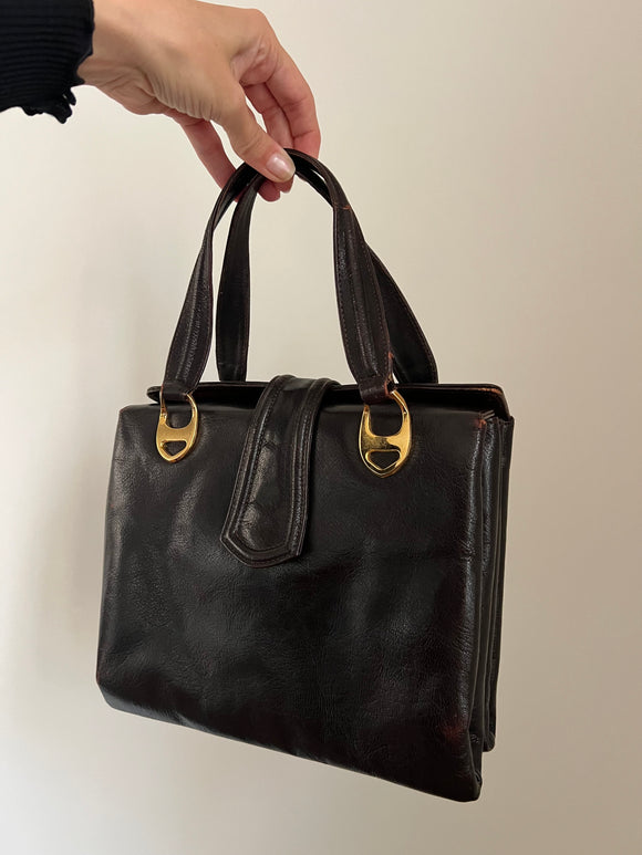 Borsetta marrone anni 60