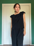Maglietta sartoriale nera stretch