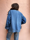 Giacca jeans over con tasche