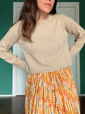 Set gonna + maglione • beige e senape