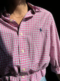 Camicia Gilbi Ralph Lauren quadretti fuxia