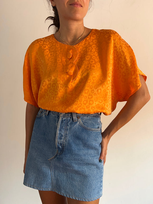 Camicia di seta arancione