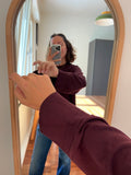 Maglione corto con decorazione vinaccia